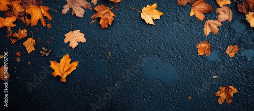 Fallen leaves on the asphal...