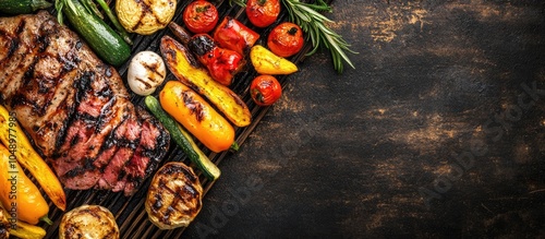 Grilled vegetables and meat...