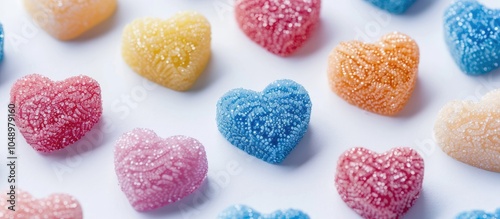 Numerous multicolored sugar...