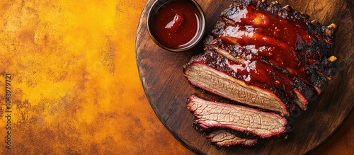 Smoked barbecue beef briske...
