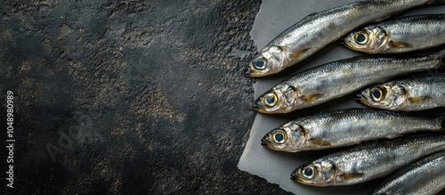 Raw small sprats resembling...