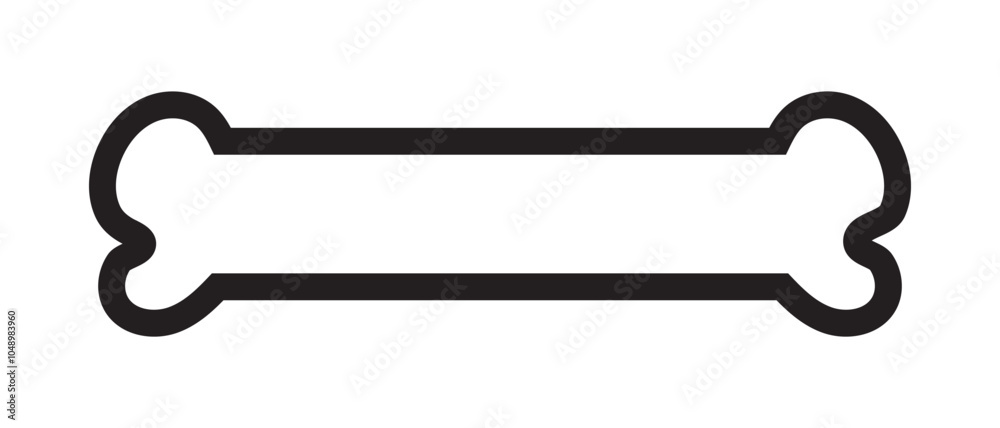 Bone Icon. dog bone icon. Bone Icon isolated on black and silhouette. Bone Icon. dog bone icon. Bone Icon isolated on black and silhouette.
