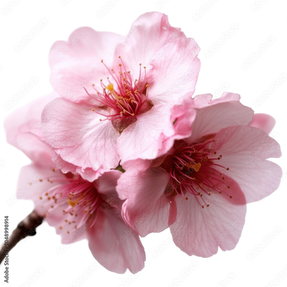 Fototapeta premium 満開の美しいピンクの桜の花のクローズアップ - 透明な背景の png