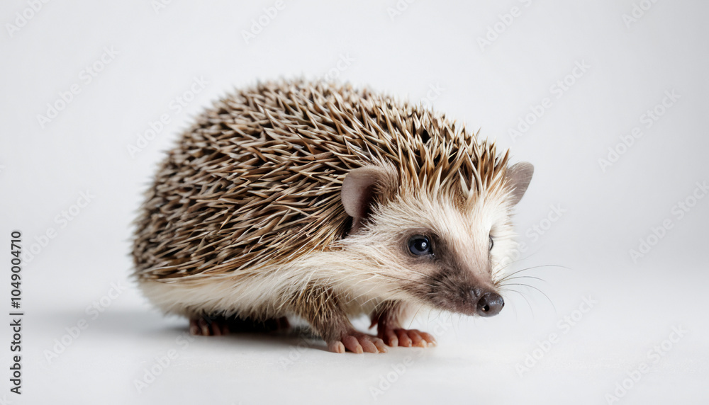 Obraz premium Hedgehog on white background isolated
