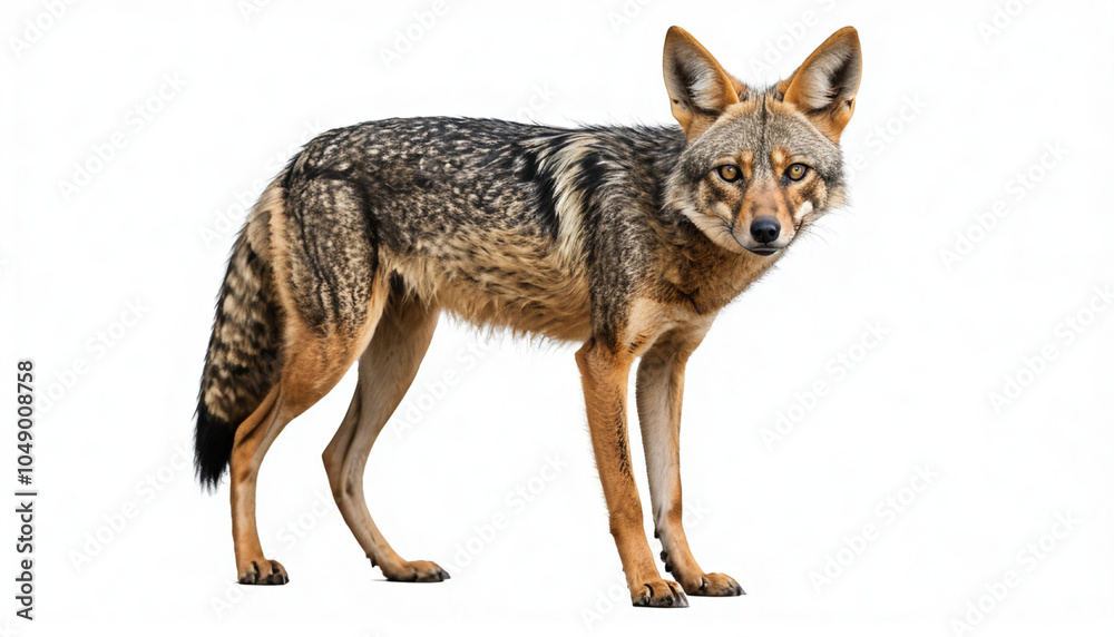 Fototapeta premium Jackal on white background isolated