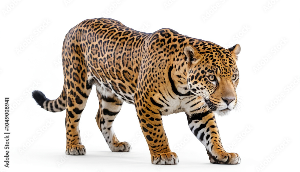 Jaguar on white background isolated Jaguar on white background isolated