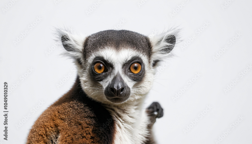 Obraz premium Lemur on white background isolated 