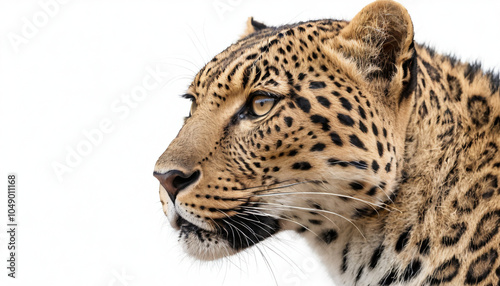 Leopard on white background isolated 