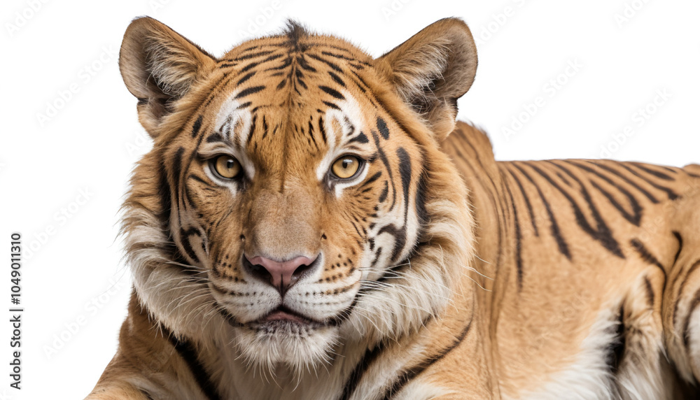 Obraz premium Liger on white background isolated