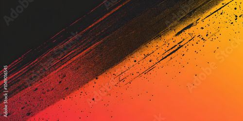 Obraz na płótnie abstract dynamic orange and black background. grunge background with texture of particles and spots. orange gradient w salonie