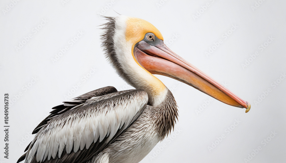 Obraz premium Pelican on white background isolated