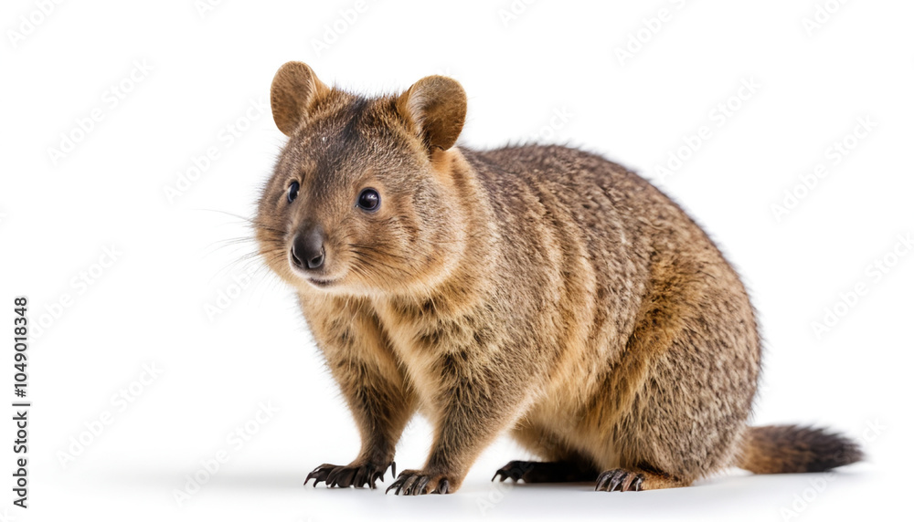 Fototapeta premium Quokka on white background isolated