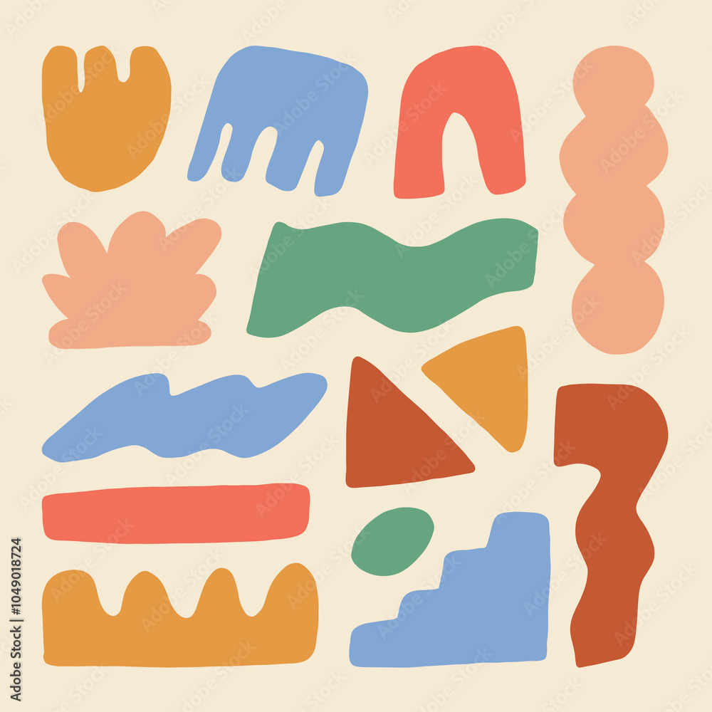 Obraz premium colorful organic abstract shape vector 