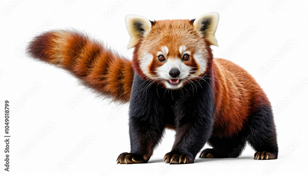 Red Panda on white background isolated Red Panda on white background isolated