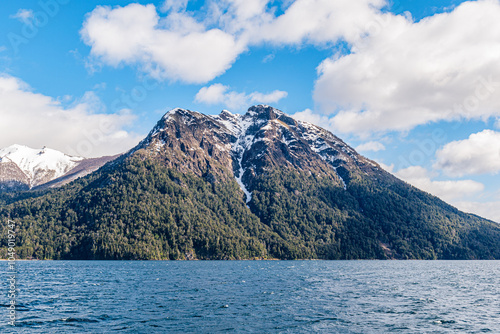 Montaña en lago nahuel huapi photo