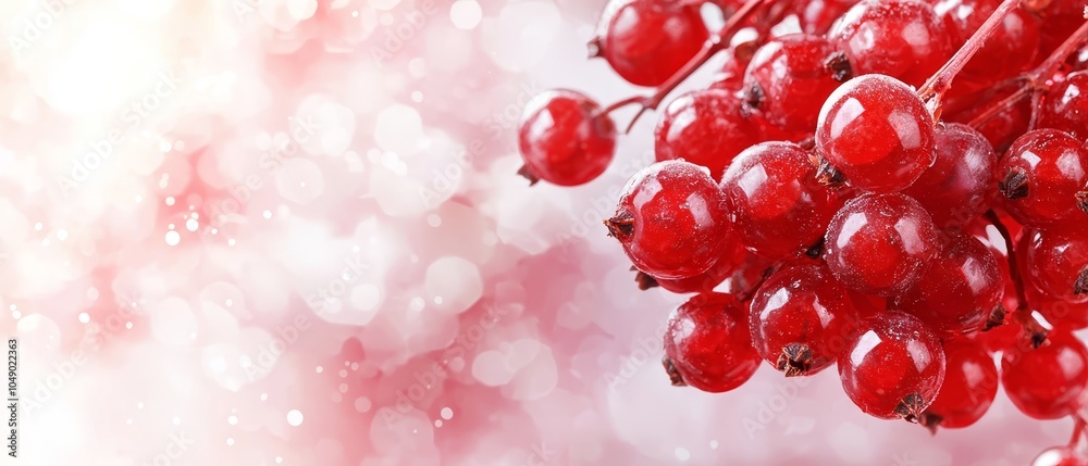 Close-up of red berries on a branch, adorned with water droplets on their surface Close-up of red berries on a branch, adorned with water droplets on their surface