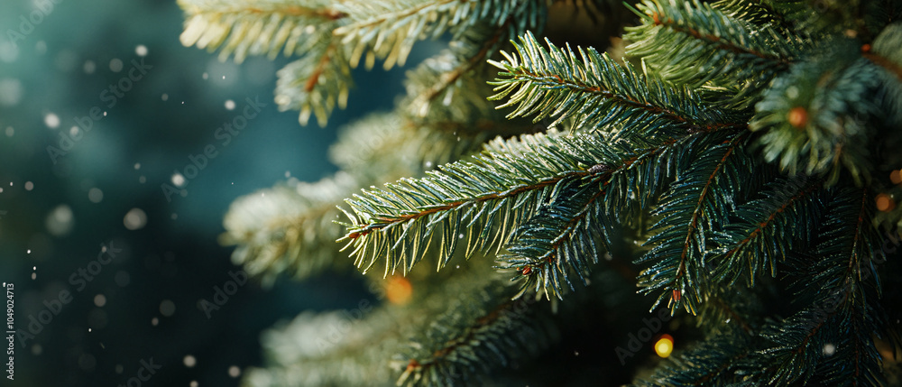 Close Up of Pine Tree Branches with Snow Falling, Winter Background, Christmas Holiday Stock Photo, Winter Backgro Close Up of Pine Tree Branches with Snow Falling, Winter Background, Christmas Holiday Stock Photo, Winter Backgro