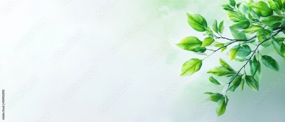 A tree branch against a pristine white backdrop, adorned with vibrant green leaves Incorporate text or an image here A tree branch against a pristine white backdrop, adorned with vibrant green leaves Incorporate text or an image here
