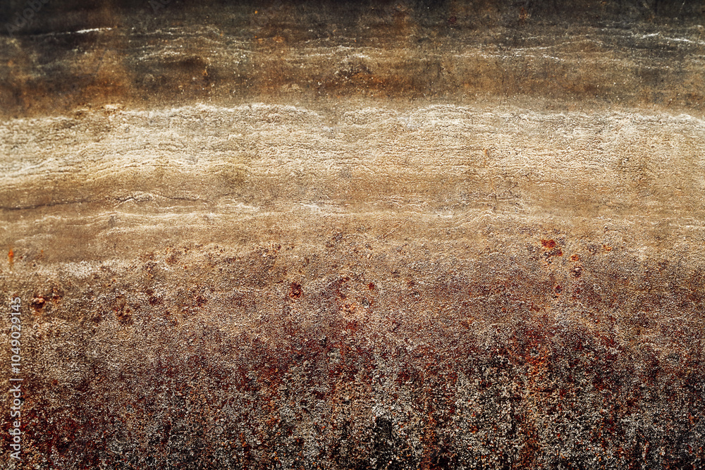 Poster texture of a rusty surface that has been in water and is covered ...