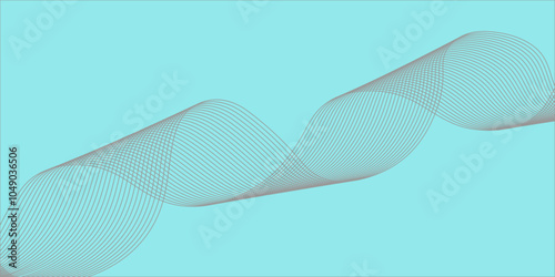 Vector abstract background with dynamic blue waves.