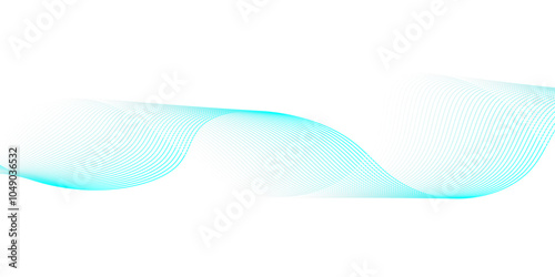 Vector abstract background with dynamic blue waves.