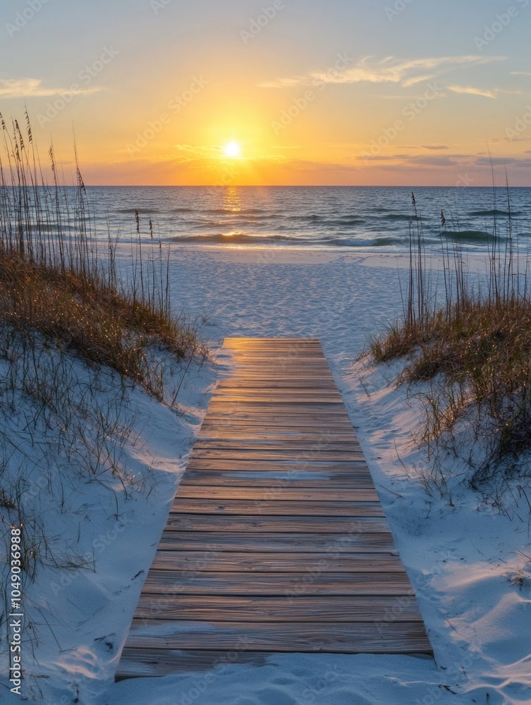 Obraz premium Serene Beach Sunset