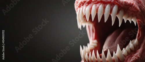 Wallpaper Mural  A tight shot of a monster's fanged maw, stained with blood above Torontodigital.ca