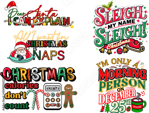 Five Funny Christmas Quotes Bundle