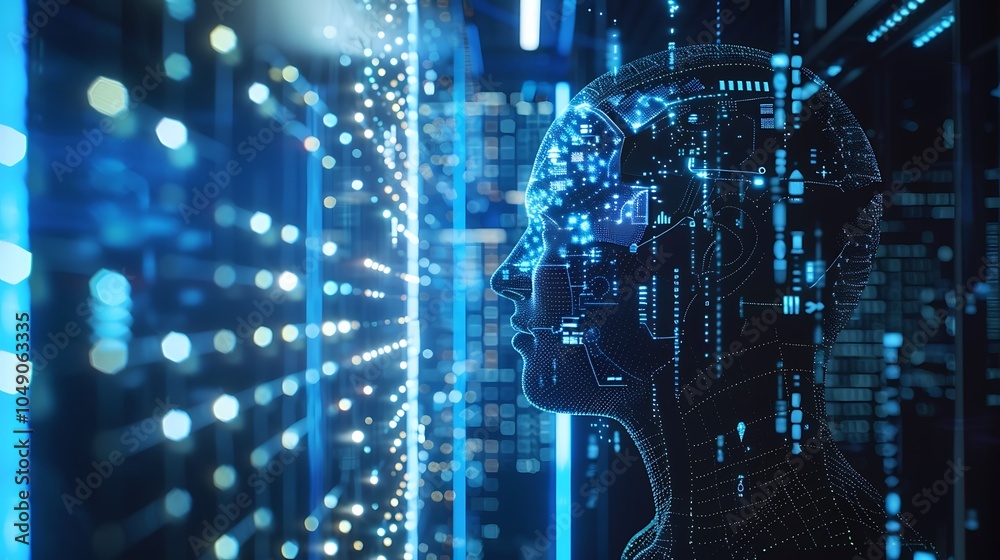Fototapeta premium Transform security practices and enable personalized services with the power of facial recognition technology. 