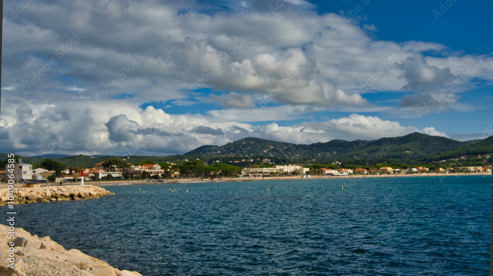 Obraz premium Küste bei Saint Cyr sur Mer an der Cote d'azur