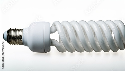 A single coiled light bulb. photo