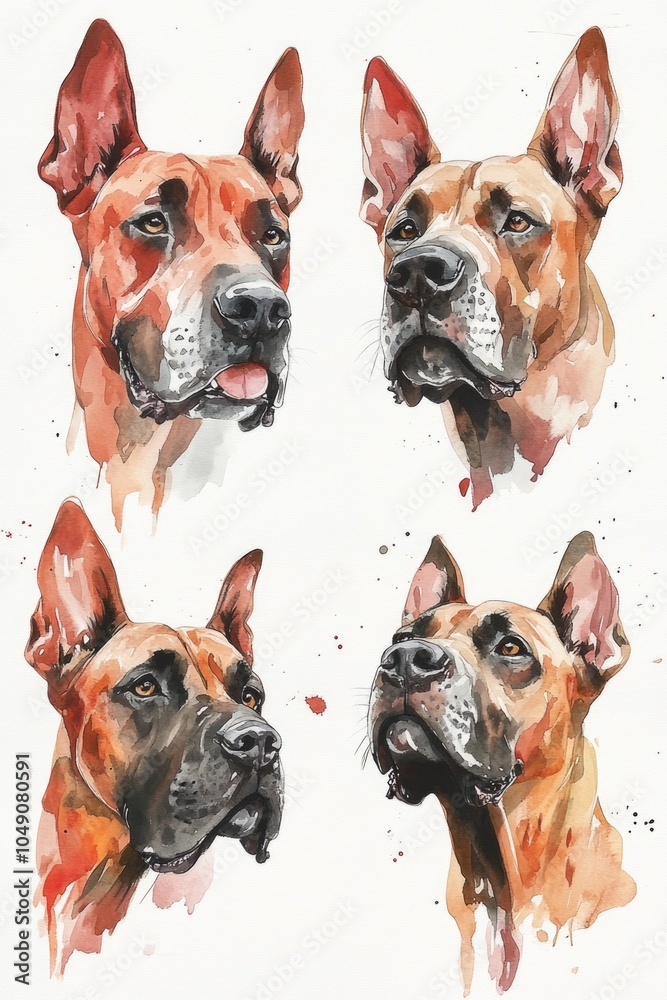 Fototapeta premium Dog Face Variations