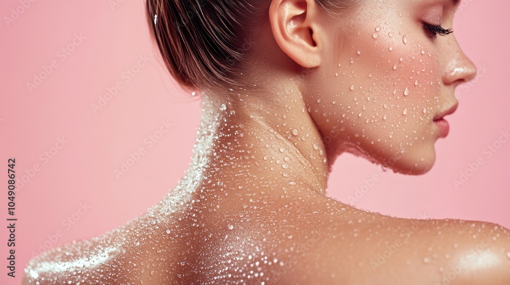 Naklejka premium Woman with glitter body