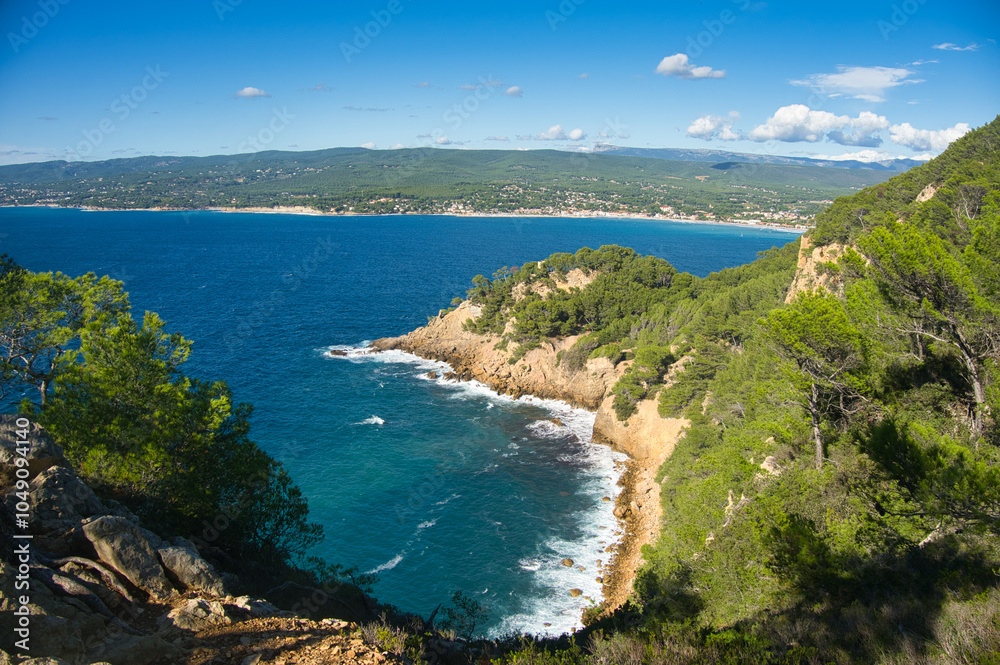 Obraz premium Küste bei Saint-Cyr sur Mer an der Cote d'Azur
