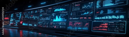 Wallpaper Mural Futuristic Synthwave Project Management Dashboard Torontodigital.ca