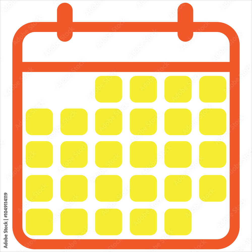 Obraz premium Calendar editable stroke icon . Vector illustration. EPS 10/AI