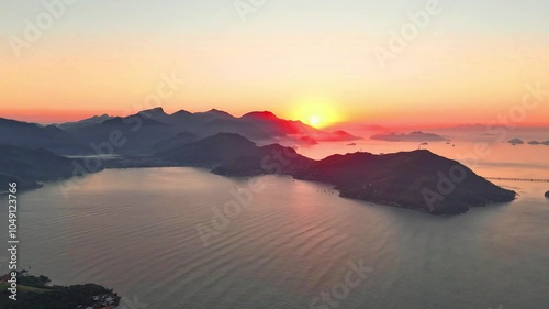 sunrise over the mountains in Brasil - Paraty