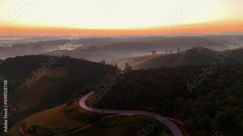 sunrise over the mountains in Brasil - Sao Paulo