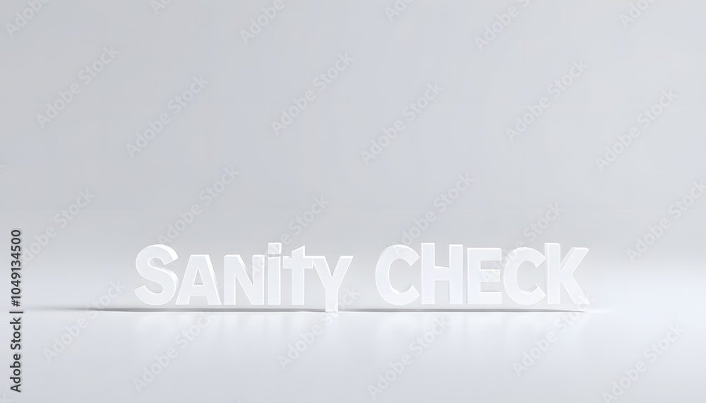 text Sanity check on white business card isolated with white highlights, png text Sanity check on white business card isolated with white highlights, png