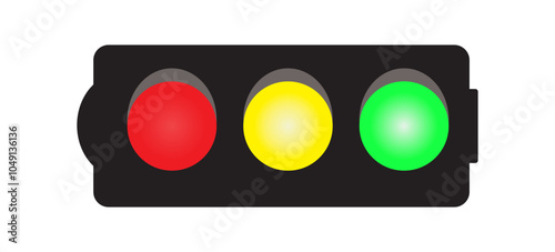 Traffic light isolated. Vector.