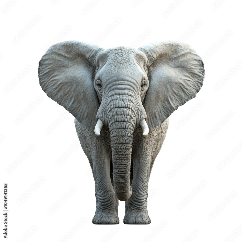 Fototapeta premium african elephant on transparent background