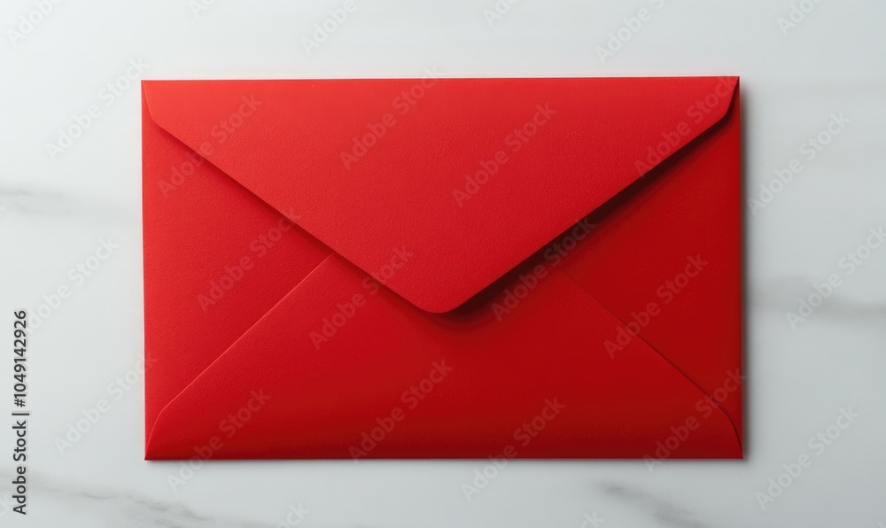 A red envelope with a red stamp on it A red envelope with a red stamp on it