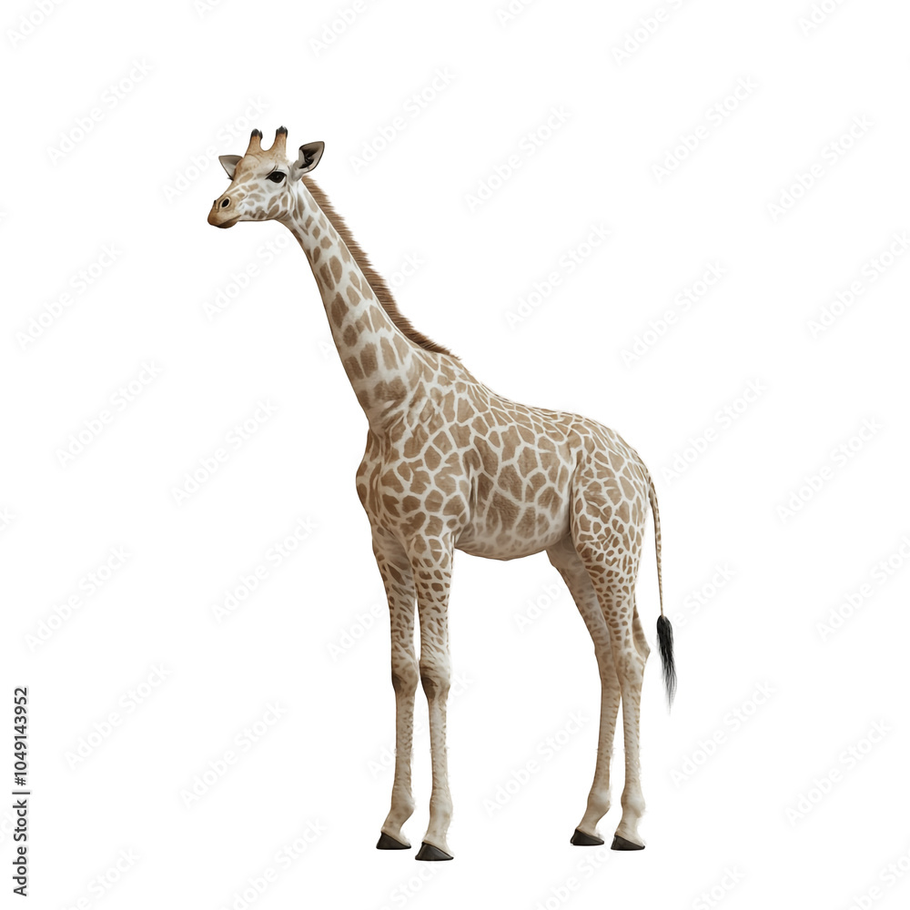 Naklejka premium Giraffe on isolated background