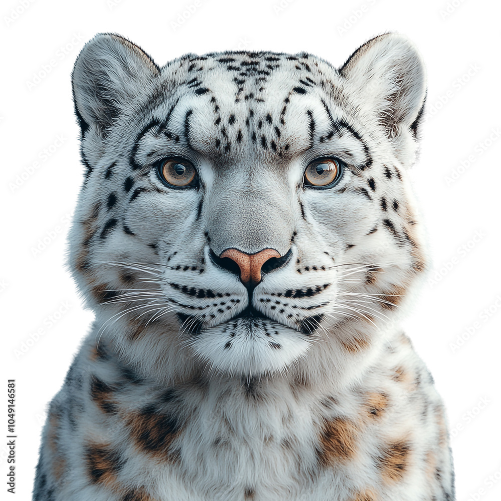 Fototapeta premium Snow Leopard on transparent background