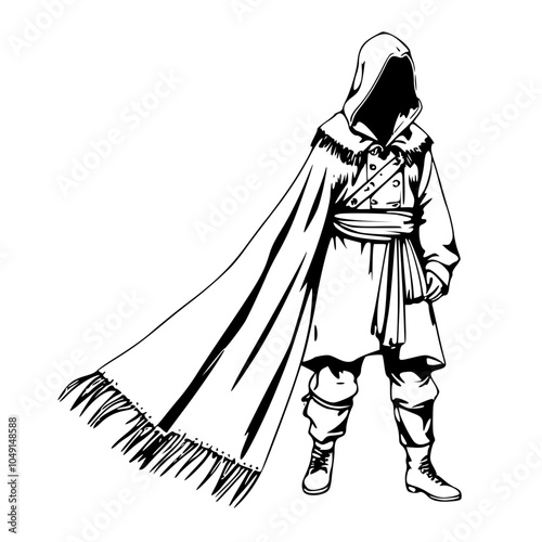 Pirate Clothing Fringed Cloak