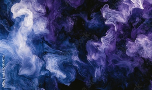 A purple and blue smokey background with a white line in the middle