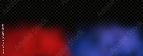 Red blue clouds effect. Cold and hot smoke texture. Abstract neon flame fog. Confrontation concept in sports boxing competition.
