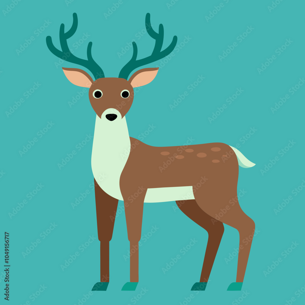 Fototapeta premium deer with a ribbon