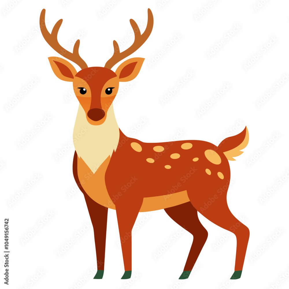 Fototapeta premium deer cartoon isolated on white