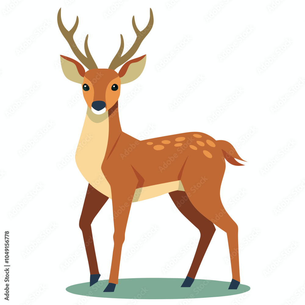 Fototapeta premium deer cartoon isolated on white